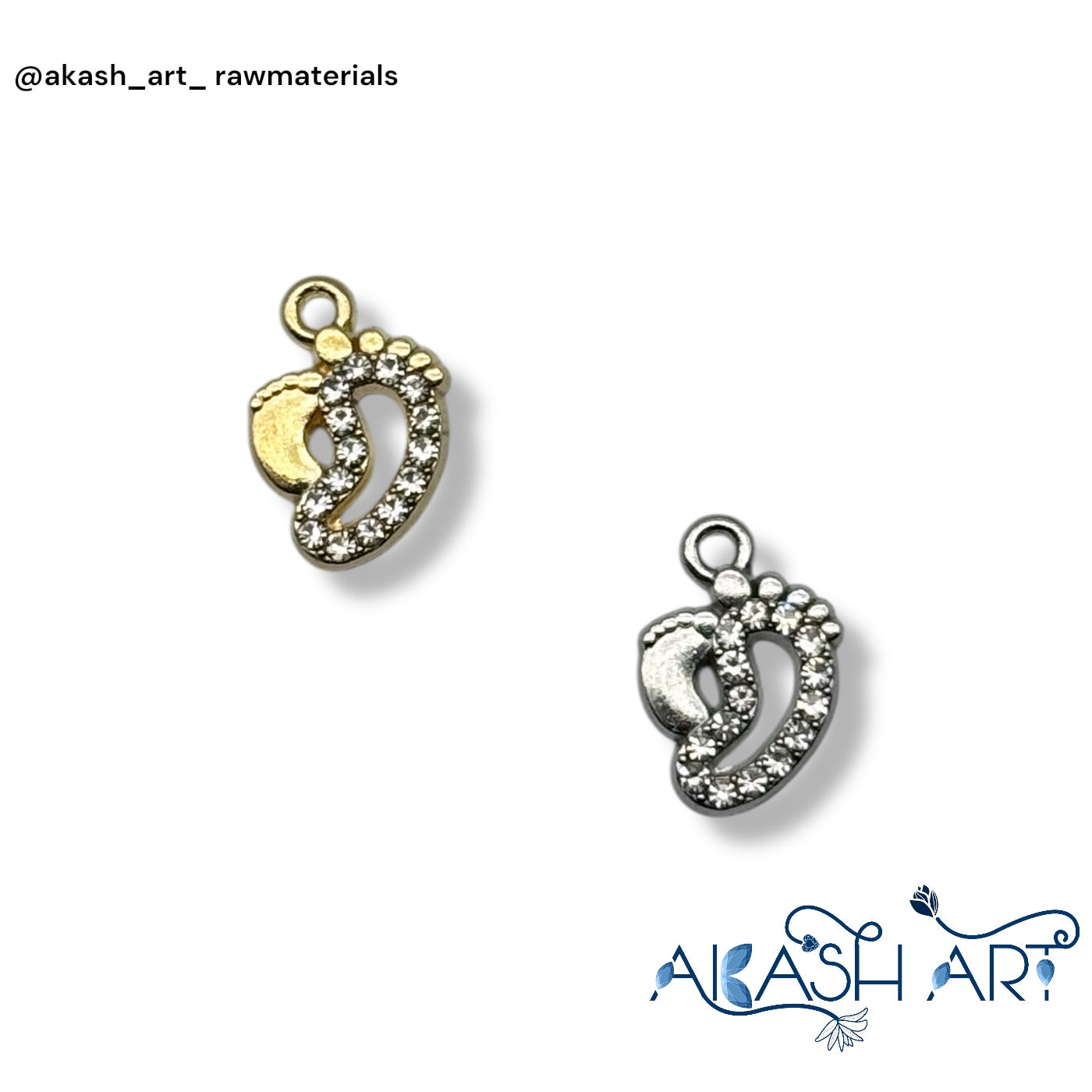 Baby Feet Charm – Gold & Silver CM158