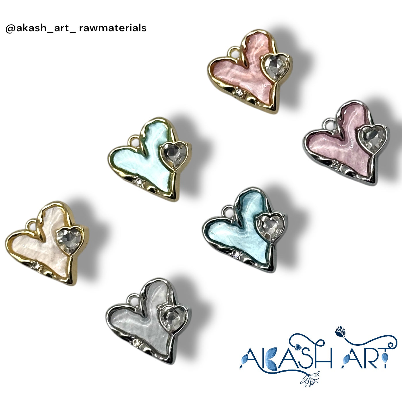 heart charms HCM184 HCM185