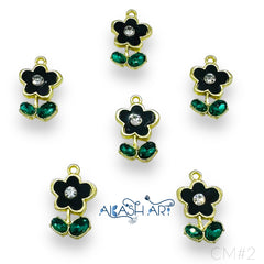 Flower stone Charms Flower stone Charms
