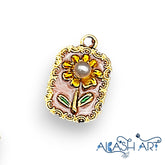 Vintage pearl Flower charms