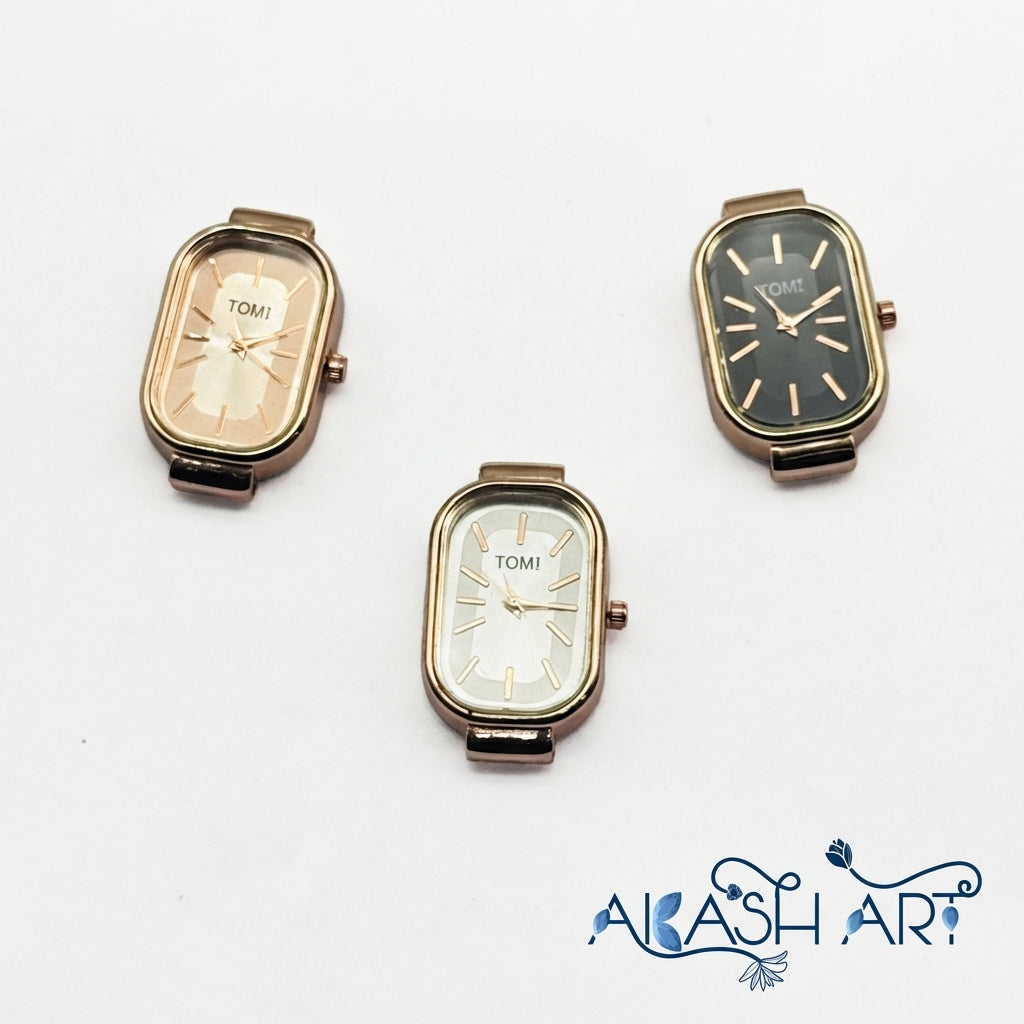 Tomi Rectangular Rose Gold-Tone Watch dial - WC102