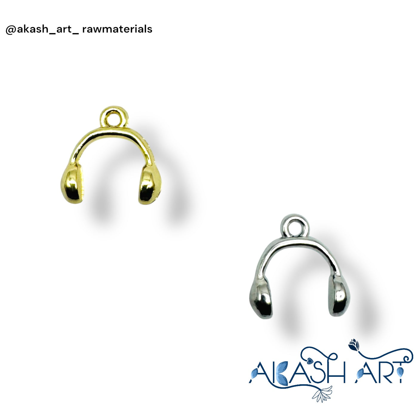Headphones Charm Pendant – Gold & Silver HCM140