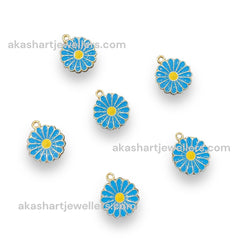 Flower Enamel Chrams  set of 5 Flower Enamel Chrams  set of 5