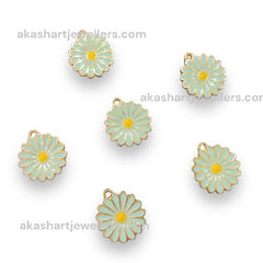 Flower Enamel Chrams  set of 5 Flower Enamel Chrams  set of 5