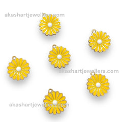 Flower Enamel Chrams  set of 5 Flower Enamel Chrams  set of 5