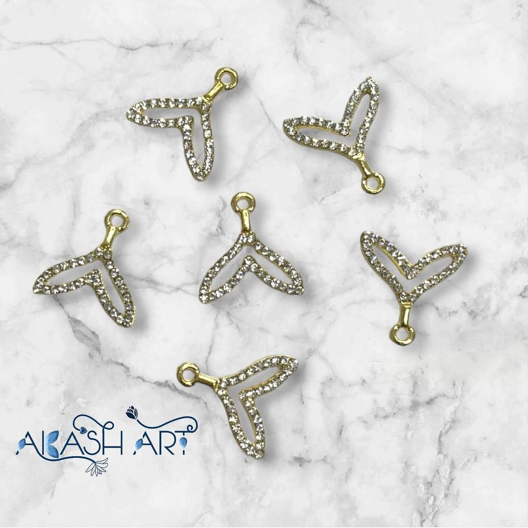 Fish tail Charms | Size : 15mm | 6pcs