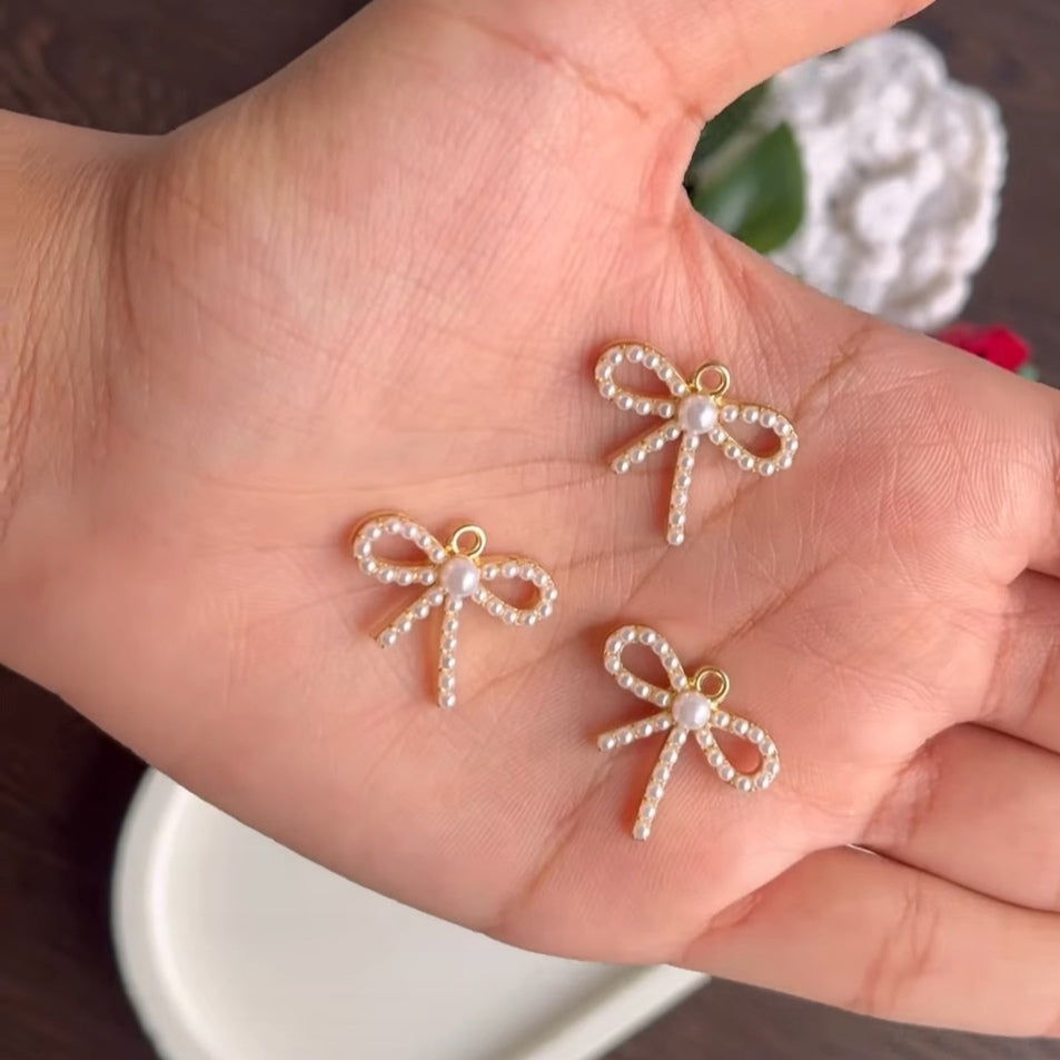 Golden Bow Charms