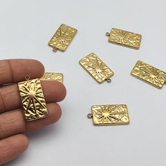 Stainless steel rectangle charm Stainless steel rectangle charm
