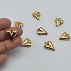 Stainless steel 3D heart charm Stainless steel 3D heart charm