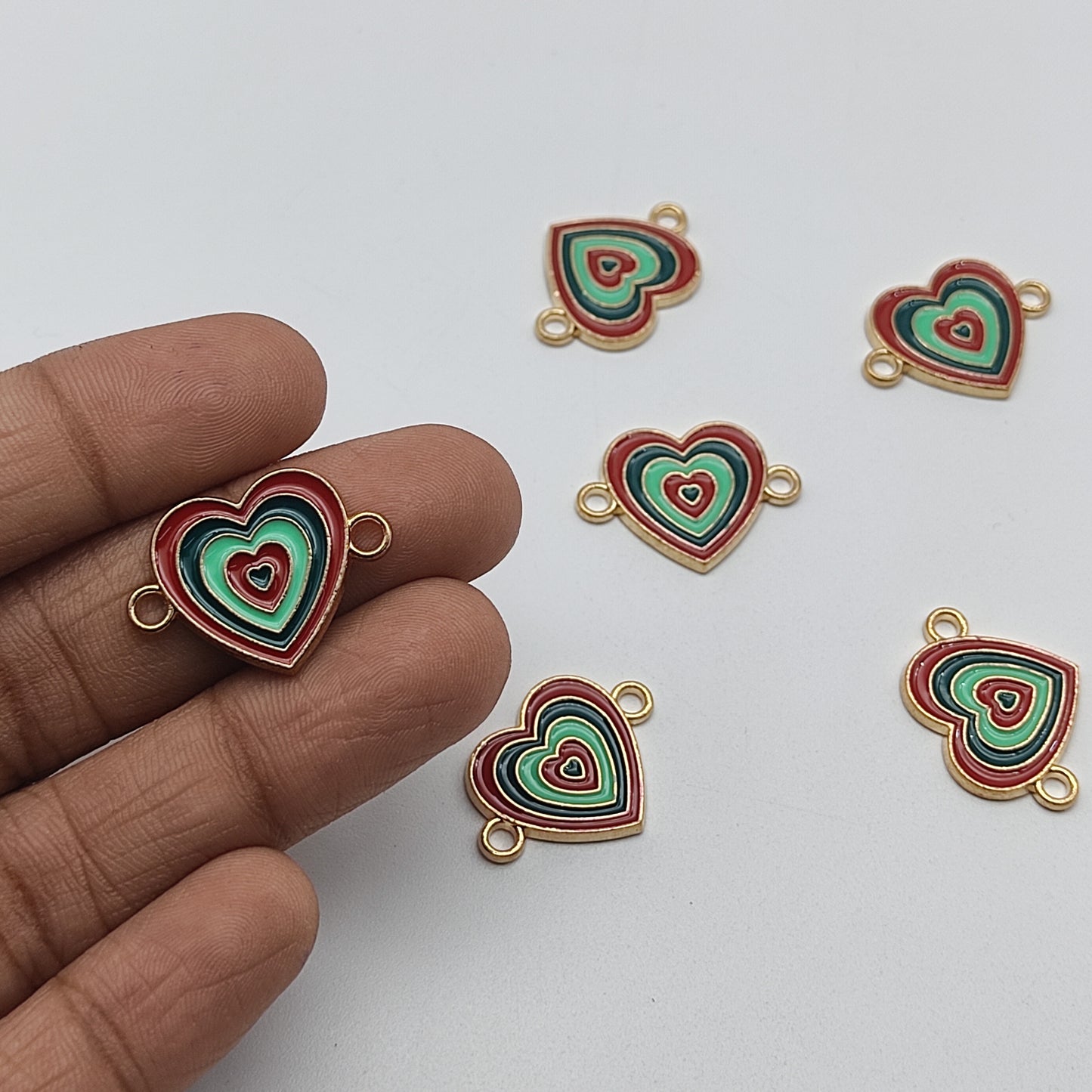 Multicolour Heart Rakhi pendant