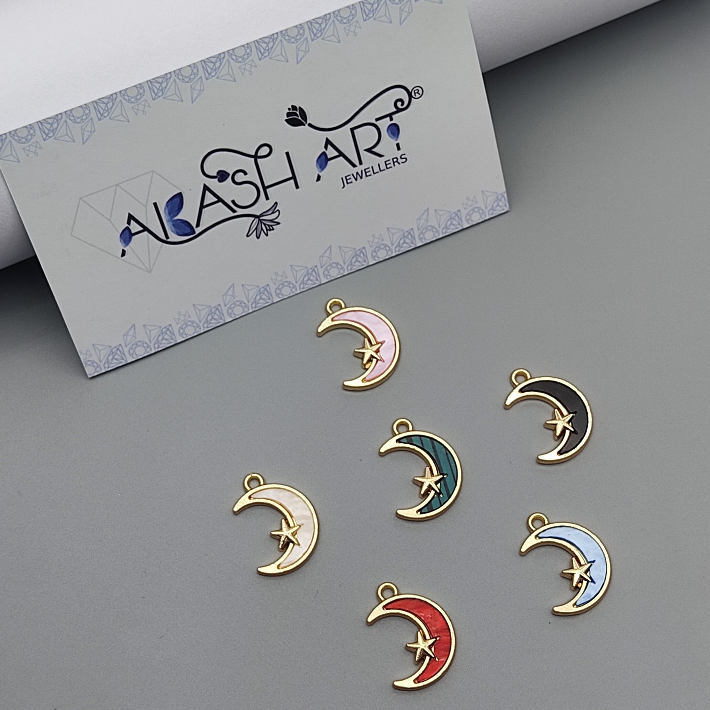 Moon star charm 1 pc CM127