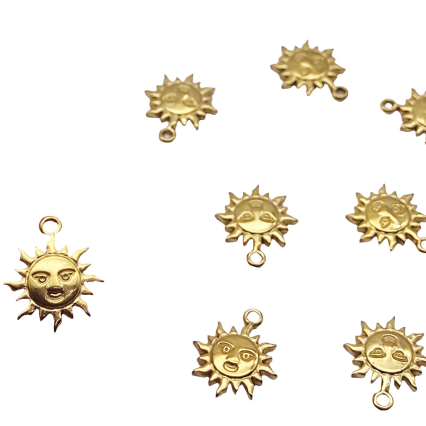 Stainless steel sun charm