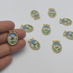 Stainless steel vintage Rose charm Stainless steel vintage Rose charm