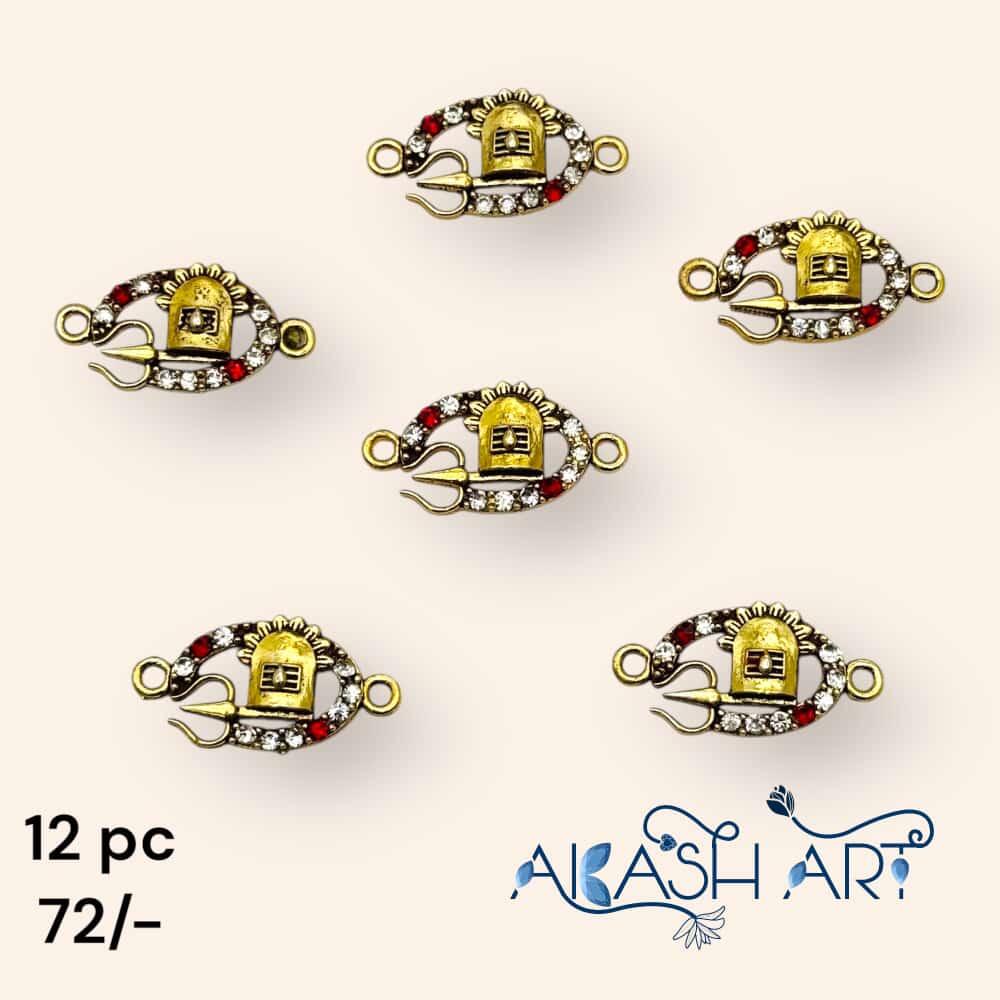 Shivling Trishul Rakhi pendant