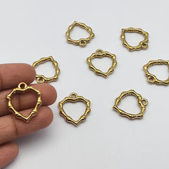 Stainless steel hollow heart charm Stainless steel hollow heart charm