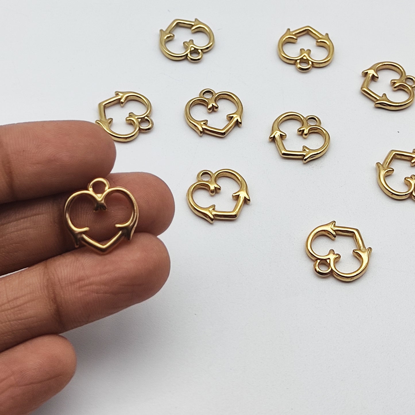 Stainless steel Heart charm