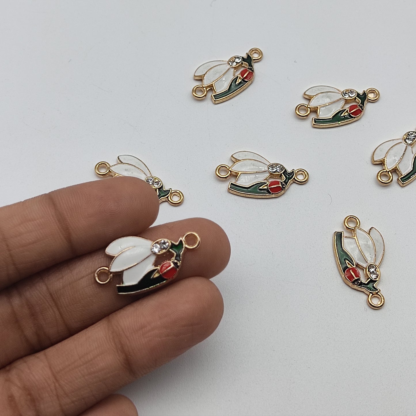 Flower with bug Rakhi pendant