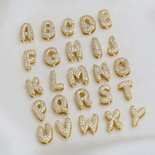 Alphabet Letter Charms AD – Gold  1PC