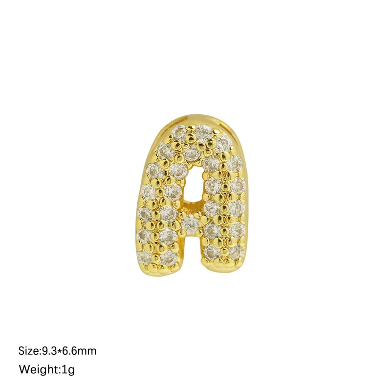 Alphabet Letter Charms AD – Gold  1PC