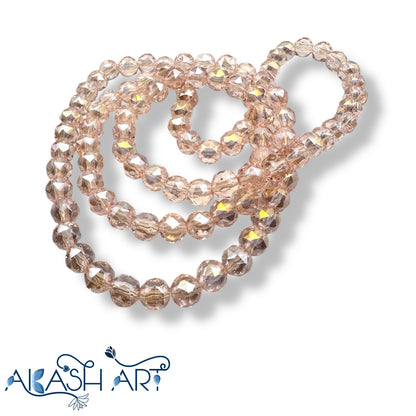 6mm Round Crystal Glass Beads (AB)