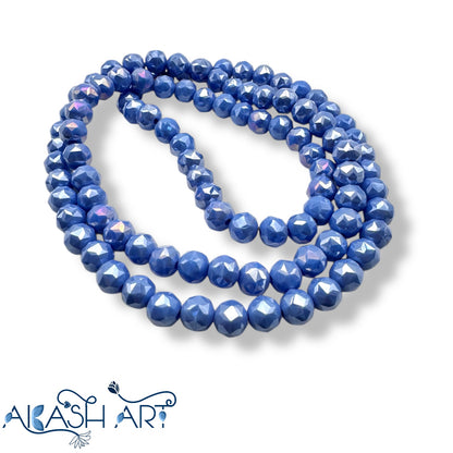 6mm Round Crystal Glass Beads (AB)