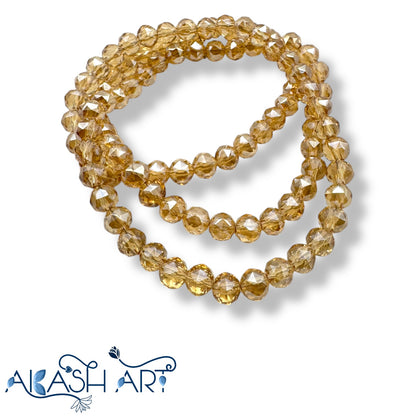 6mm Round Crystal Glass Beads (AB)