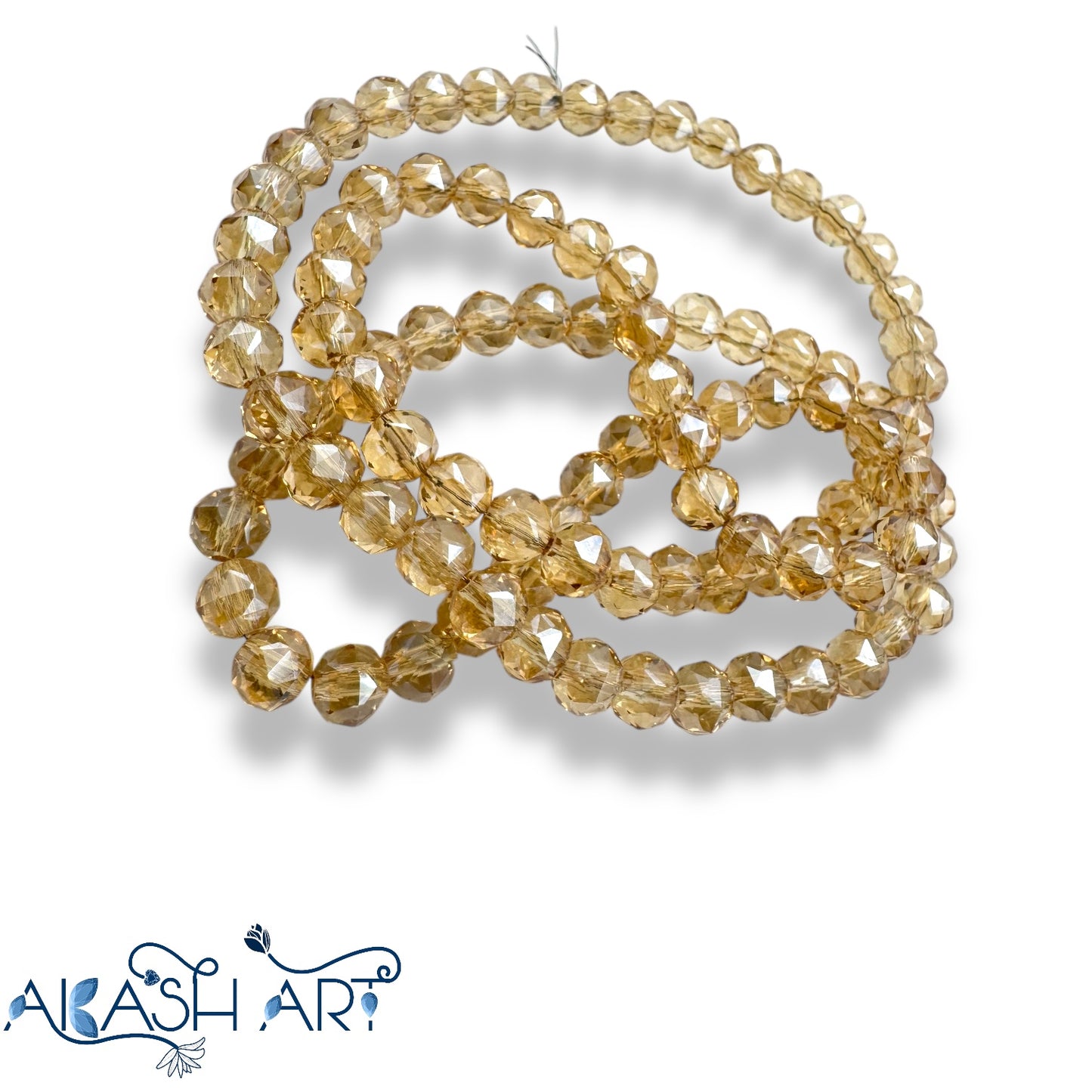 6mm Round Crystal Glass Beads (AB)