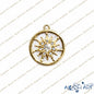 Sunburst Crystal Charm Pendant
