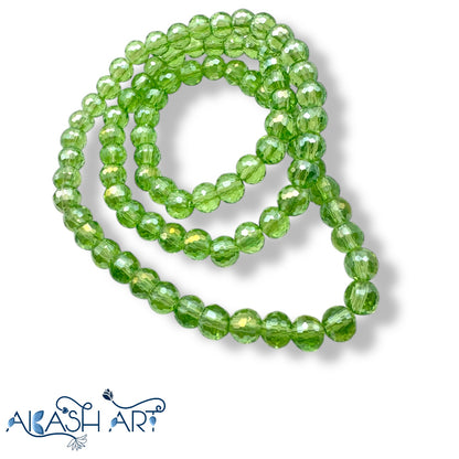 6mm Round Crystal Glass Beads (AB)