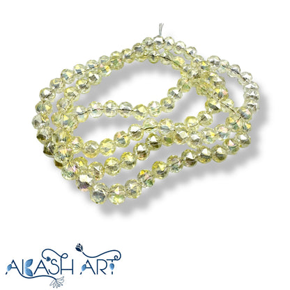 6mm Round Crystal Glass Beads (AB)