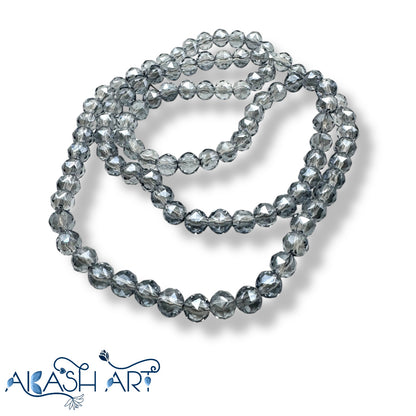 6mm Round Crystal Glass Beads (AB)