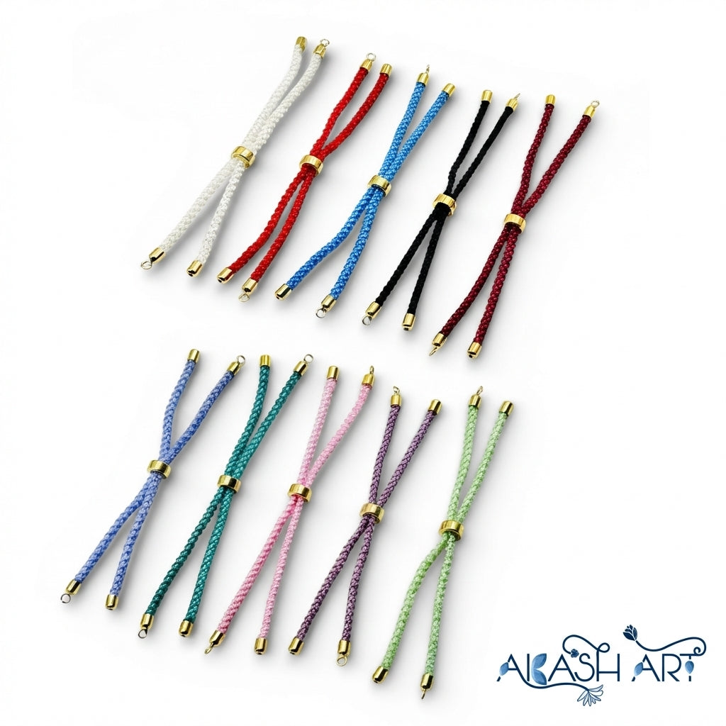 Adjustable Bracelet Slider Extender with Gold Plated Stopper - DIY Jewelry Making
