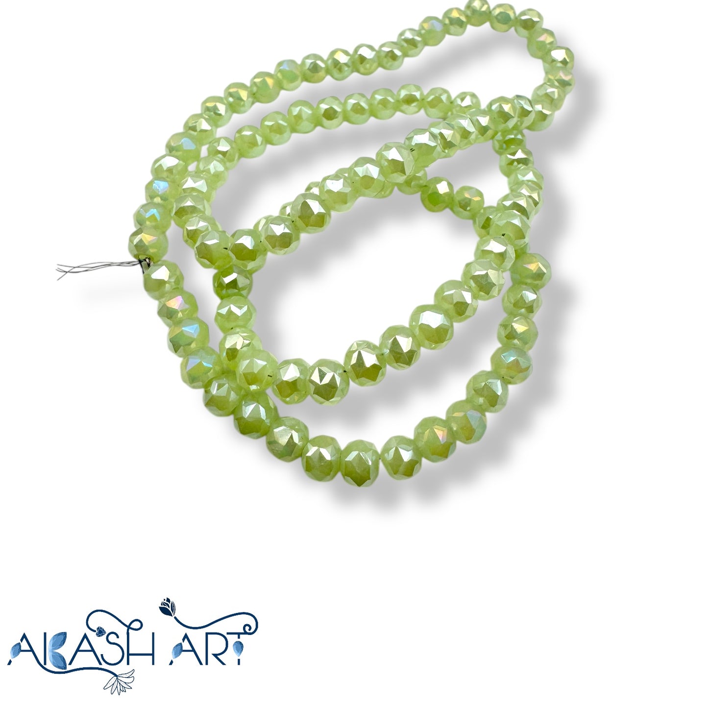 6mm Round Crystal Glass Beads (AB)