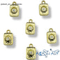 Sunburst Rectangle Crystal Charm HCM143