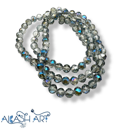 6mm Round Crystal Glass Beads (AB)