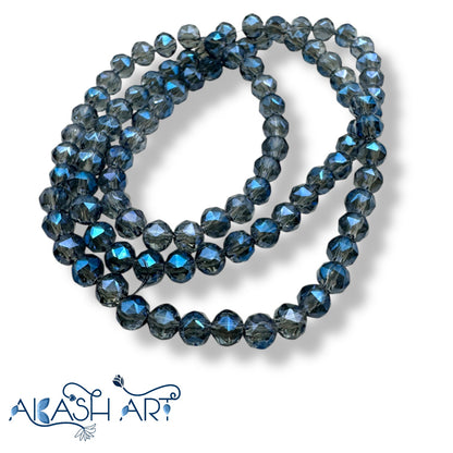 6mm Round Crystal Glass Beads (AB)