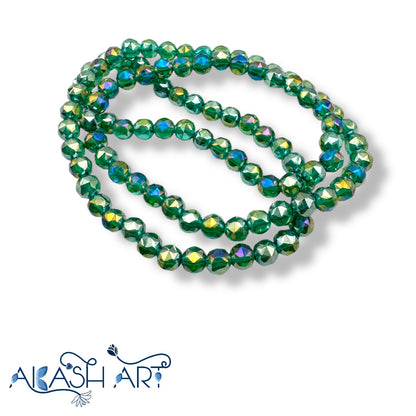 6mm Round Crystal Glass Beads (AB)