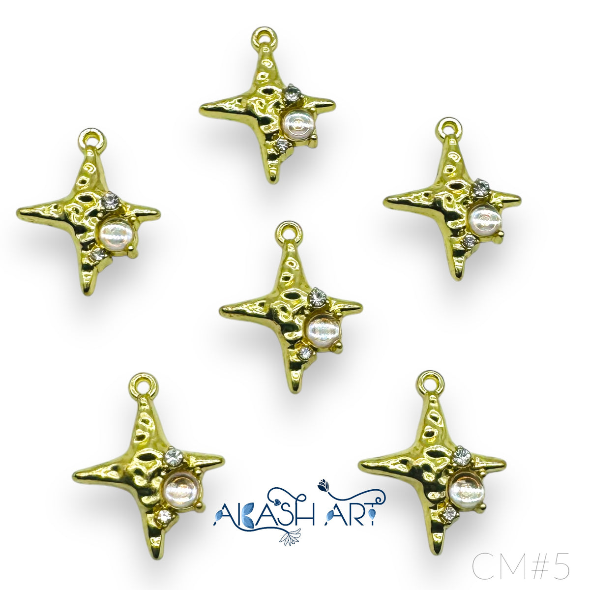 Star Charms 6pc size 24mm