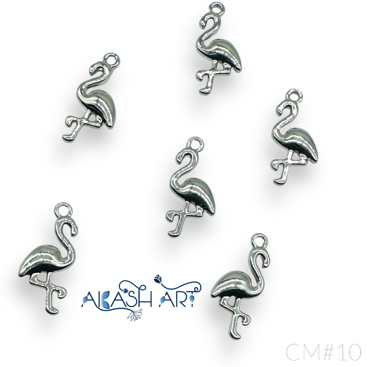 Flamingo Charms 6pcs size 24mm