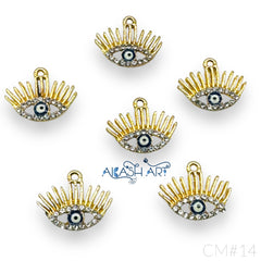 Evil eye Charms 6pc size 16mm