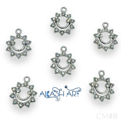 Smiley Charms 6pc size 17mm