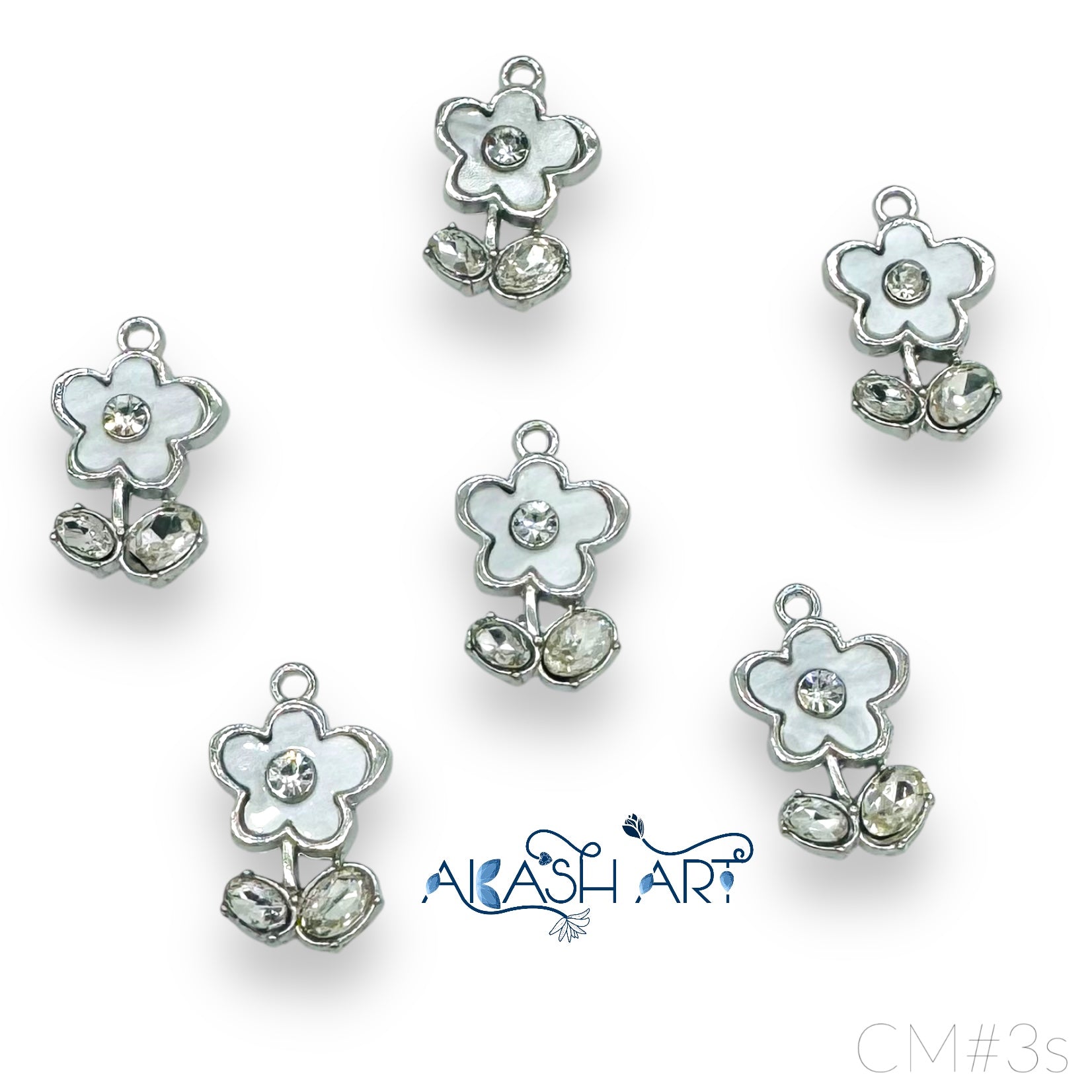 Flower stone Charms 2