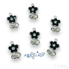 Flower stone Charms |6pcs|