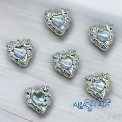 Silver heart Charms