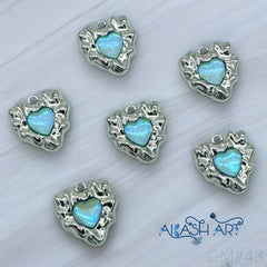 Silver heart Charms