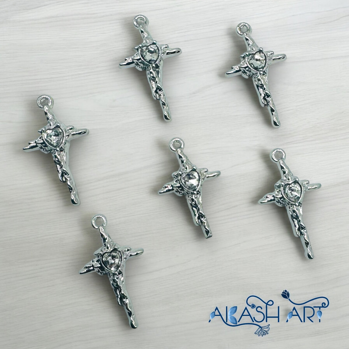 Cross Silver charms 1