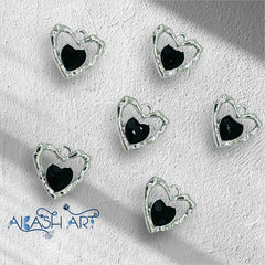 Silver heart Charms