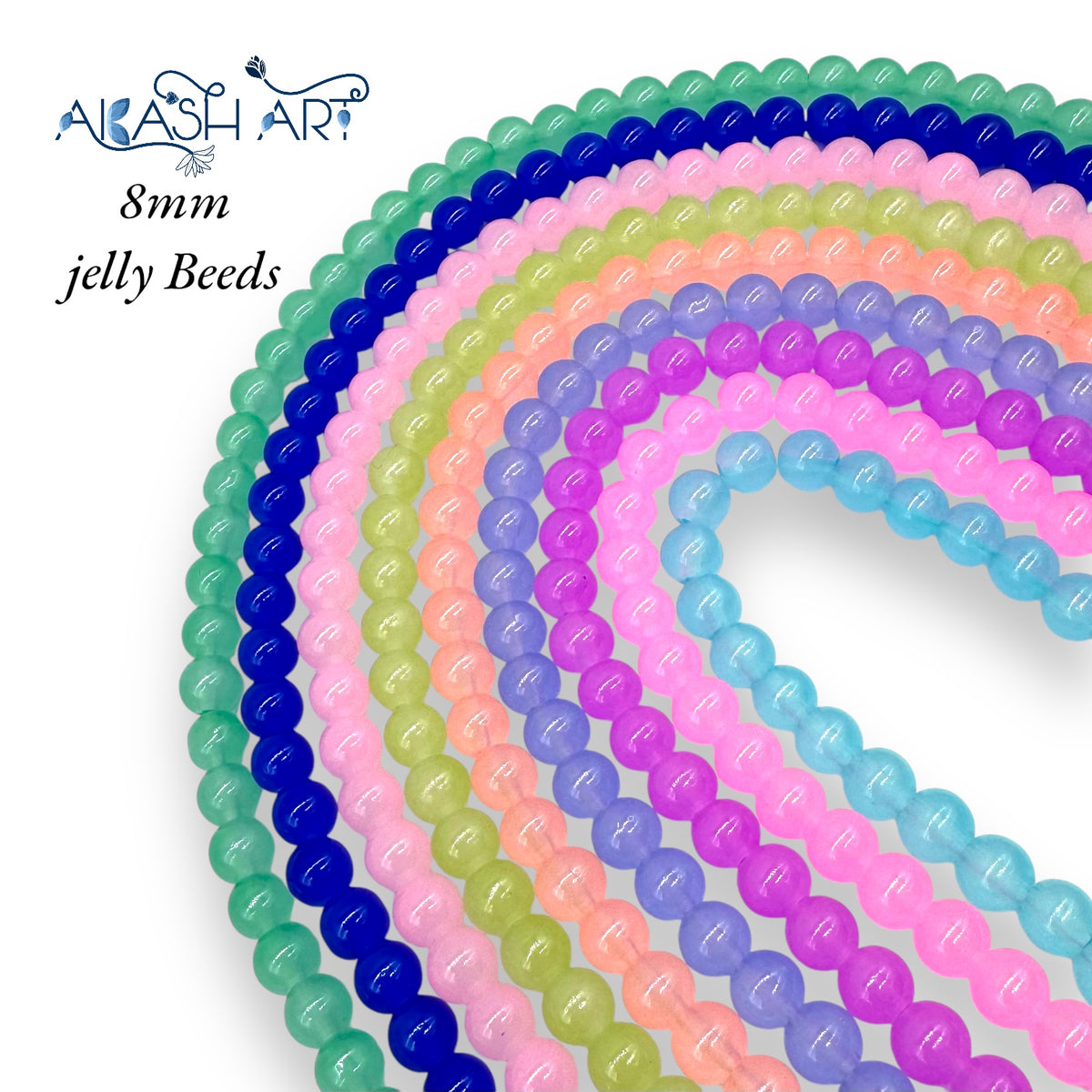 Jelly beads 8mm