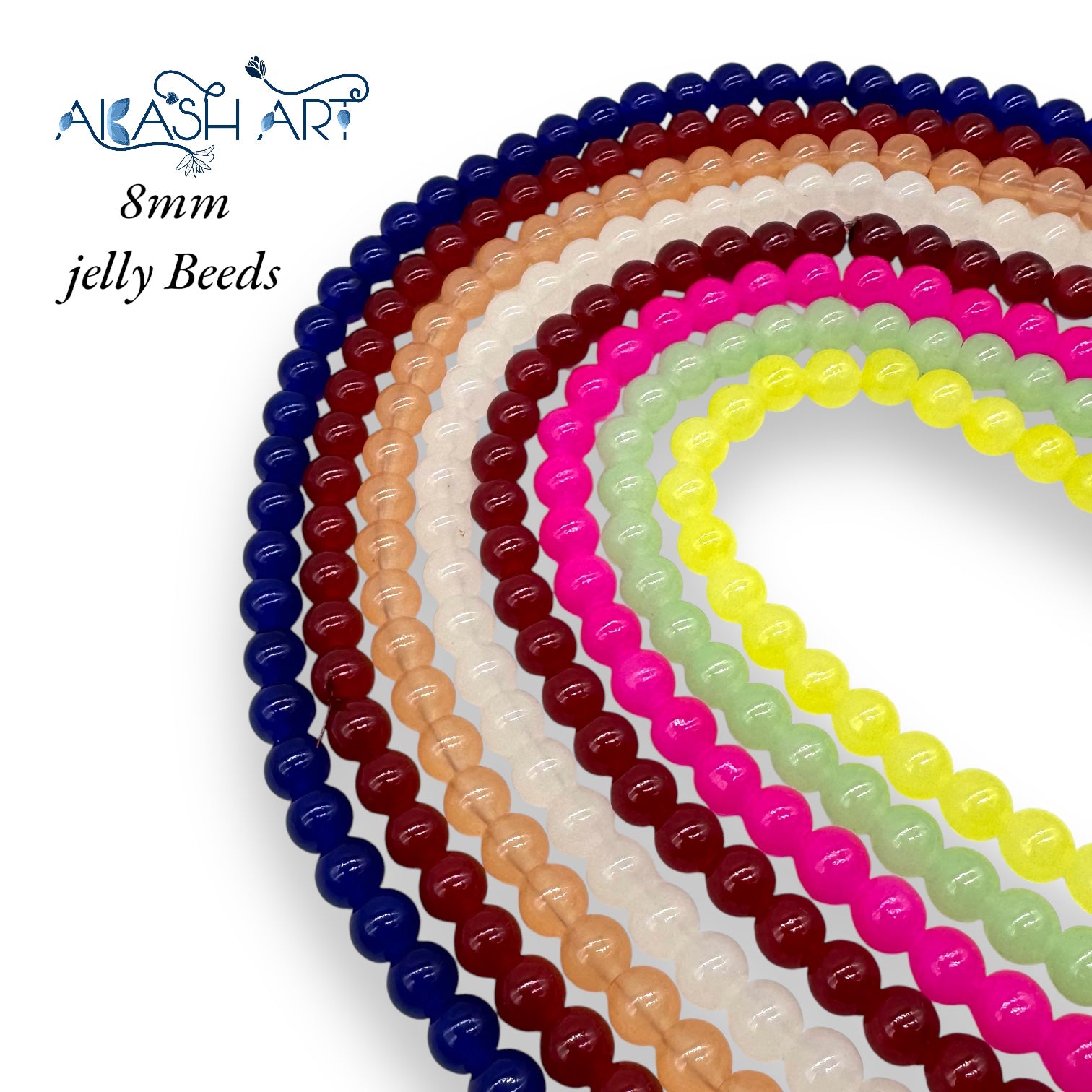 Jelly beads 8mm