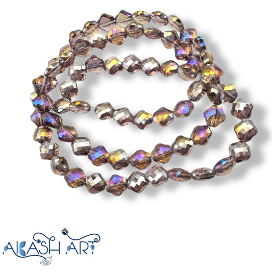 Hexagon Crystal Glass Beads 8MM